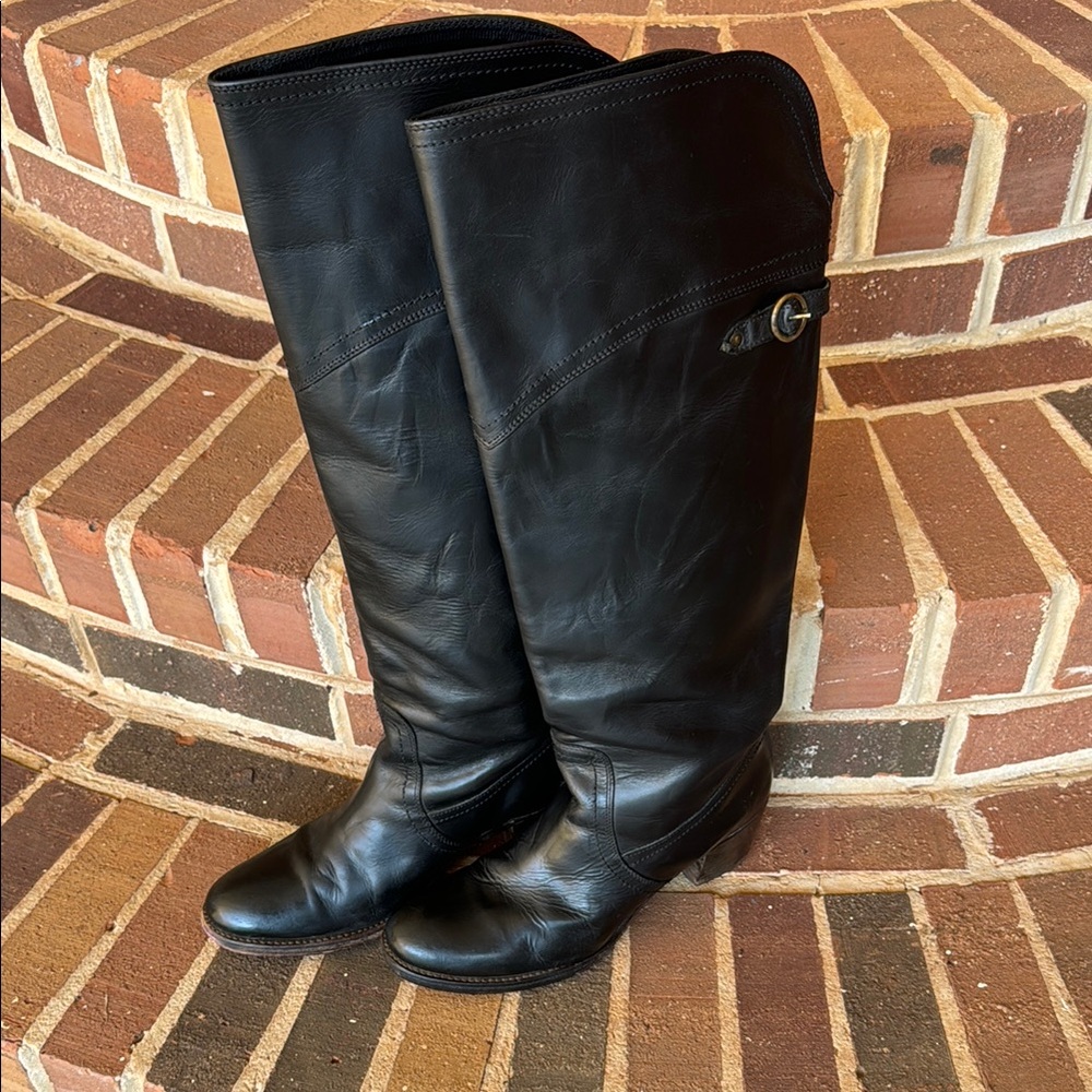 Frye Jane Tall Cuff Leather Boots